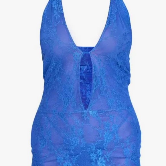 NEW- Blue halter dress, medium/largs - Picture 3 of 3